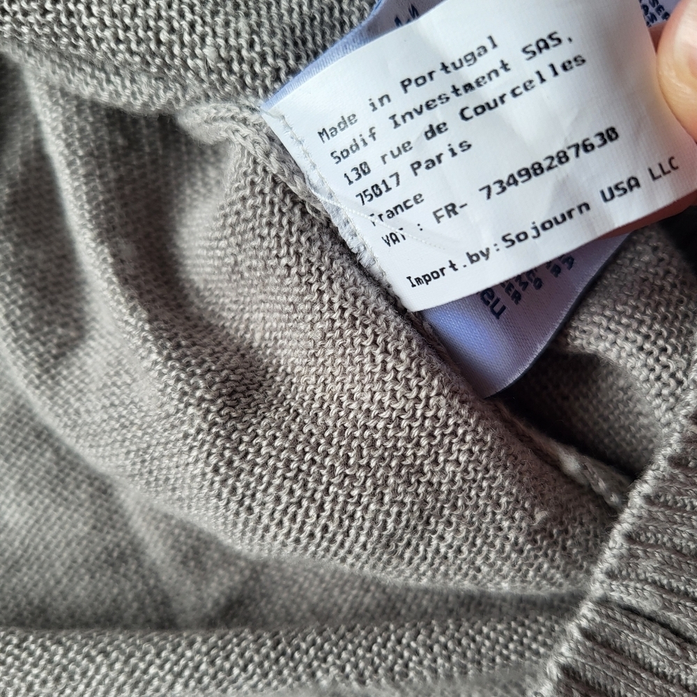 Limited Edition Esales Paris 100% Linen V Neck  Sweater Size 2XL #344 Out Of 375 - Picture 5 of 11